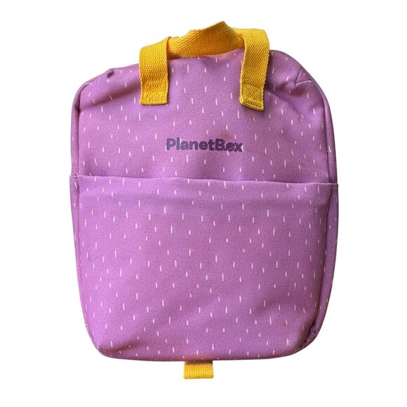 Planetbox Other - PLANETBOX Lunch Tote Bag Kids Backpack Purple & Yellow Pansy Dashes Planet Box